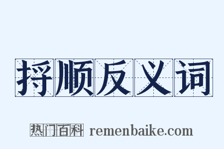 捋顺反义词是什么意思的图片